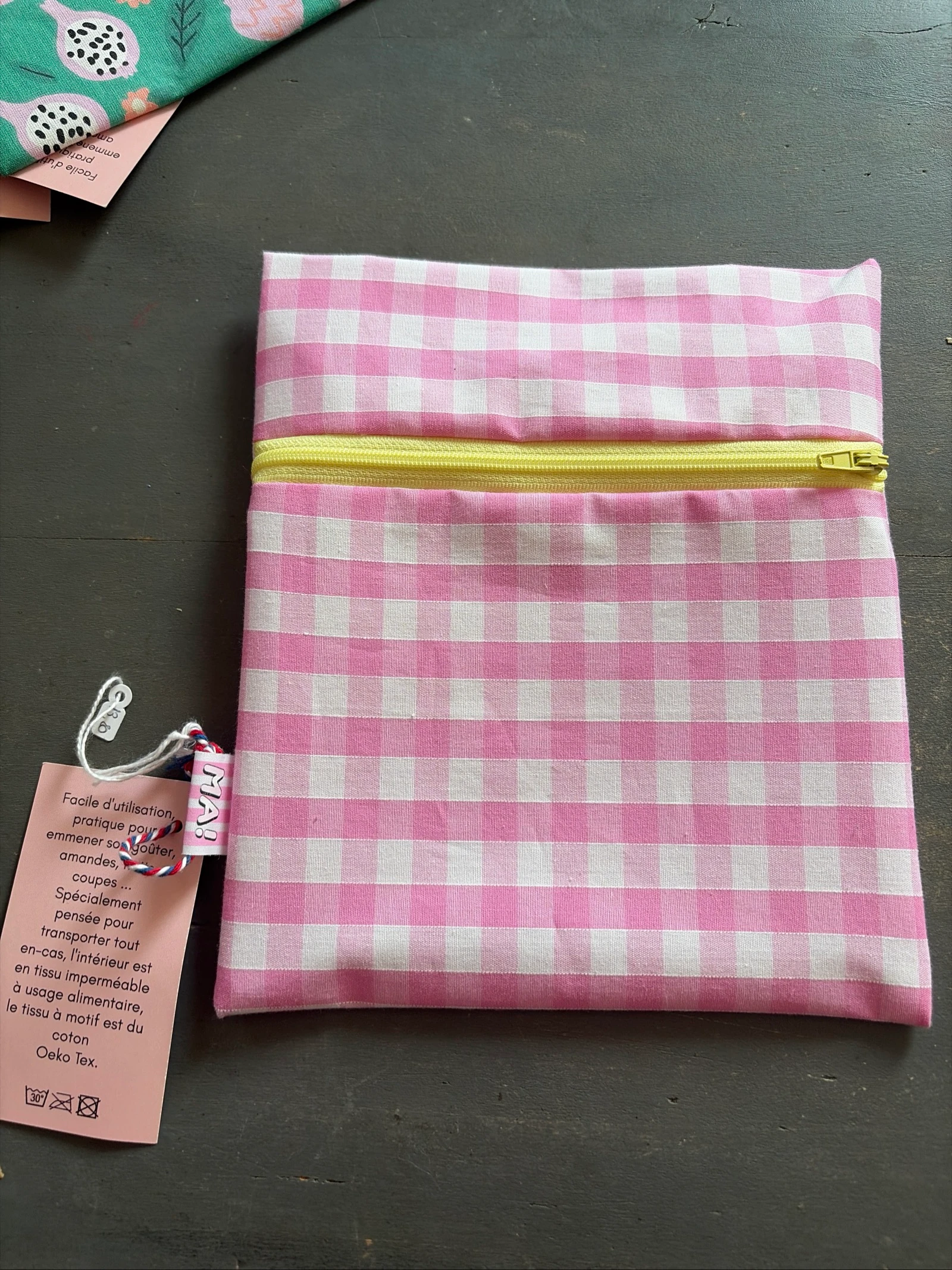 Pochette à goûter lavable 